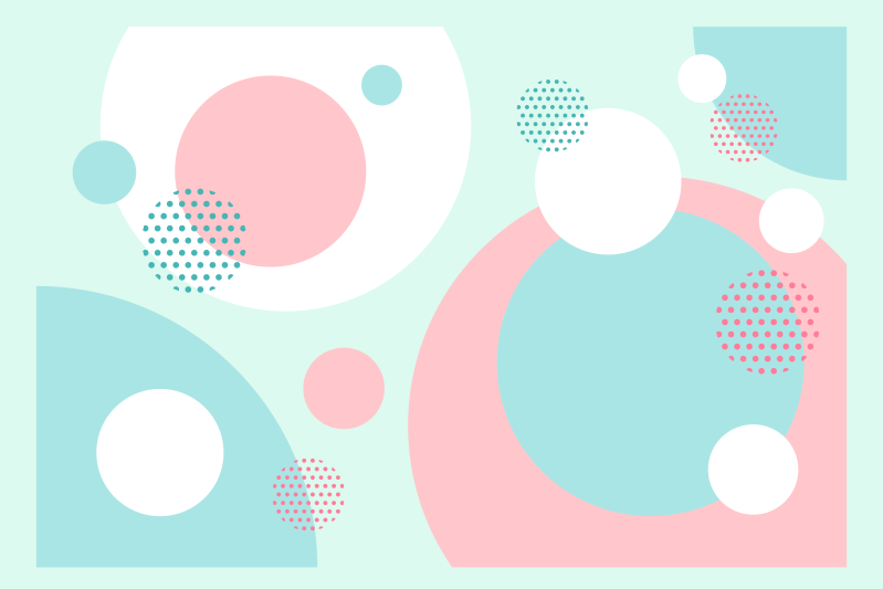 Tischset modern mit geometrischen farbblöcken - TenStickers