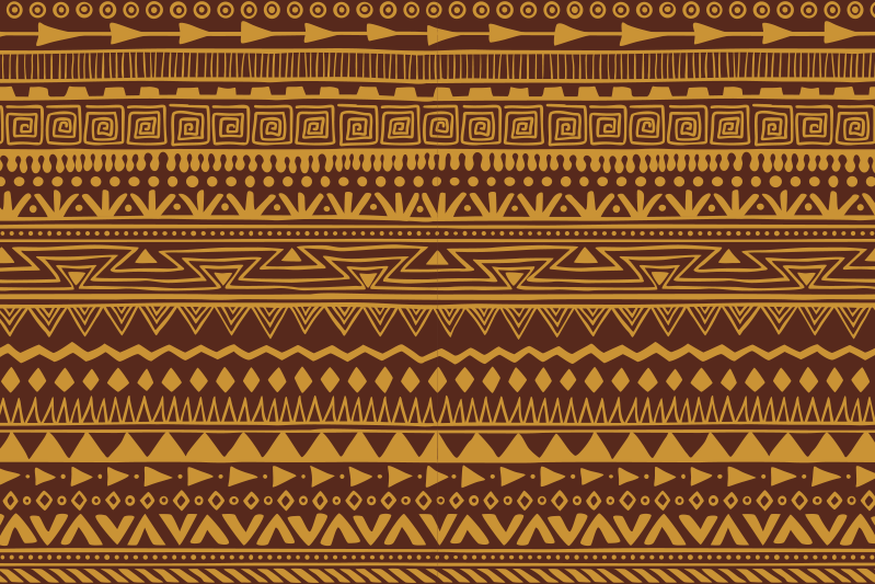 Tischset textur geometrisches tribal muster - TenStickers
