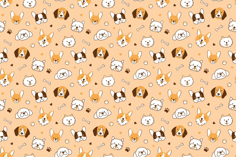 Tischset kinder mit süßen tiergesichtern - TenStickers
