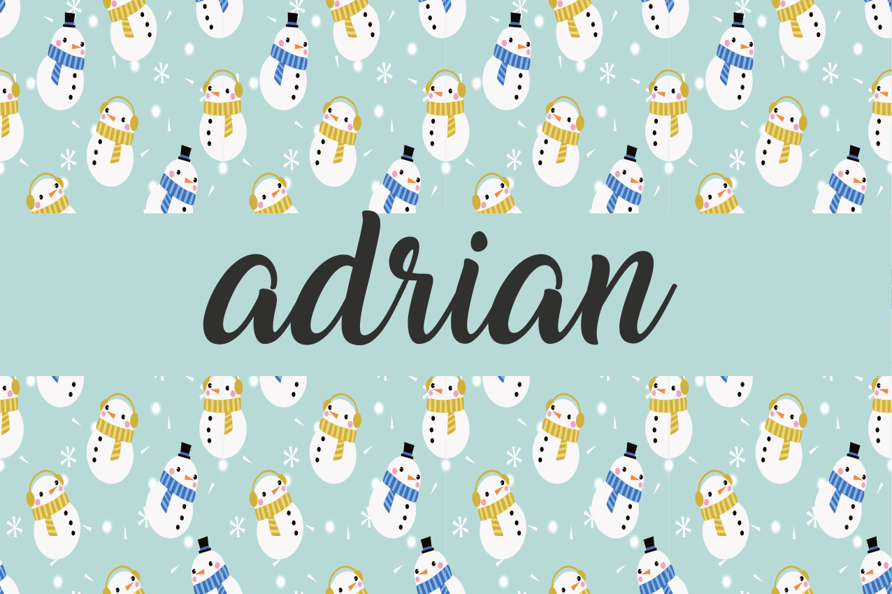 Tischset weihnachten schneemann personalisiert - TenStickers