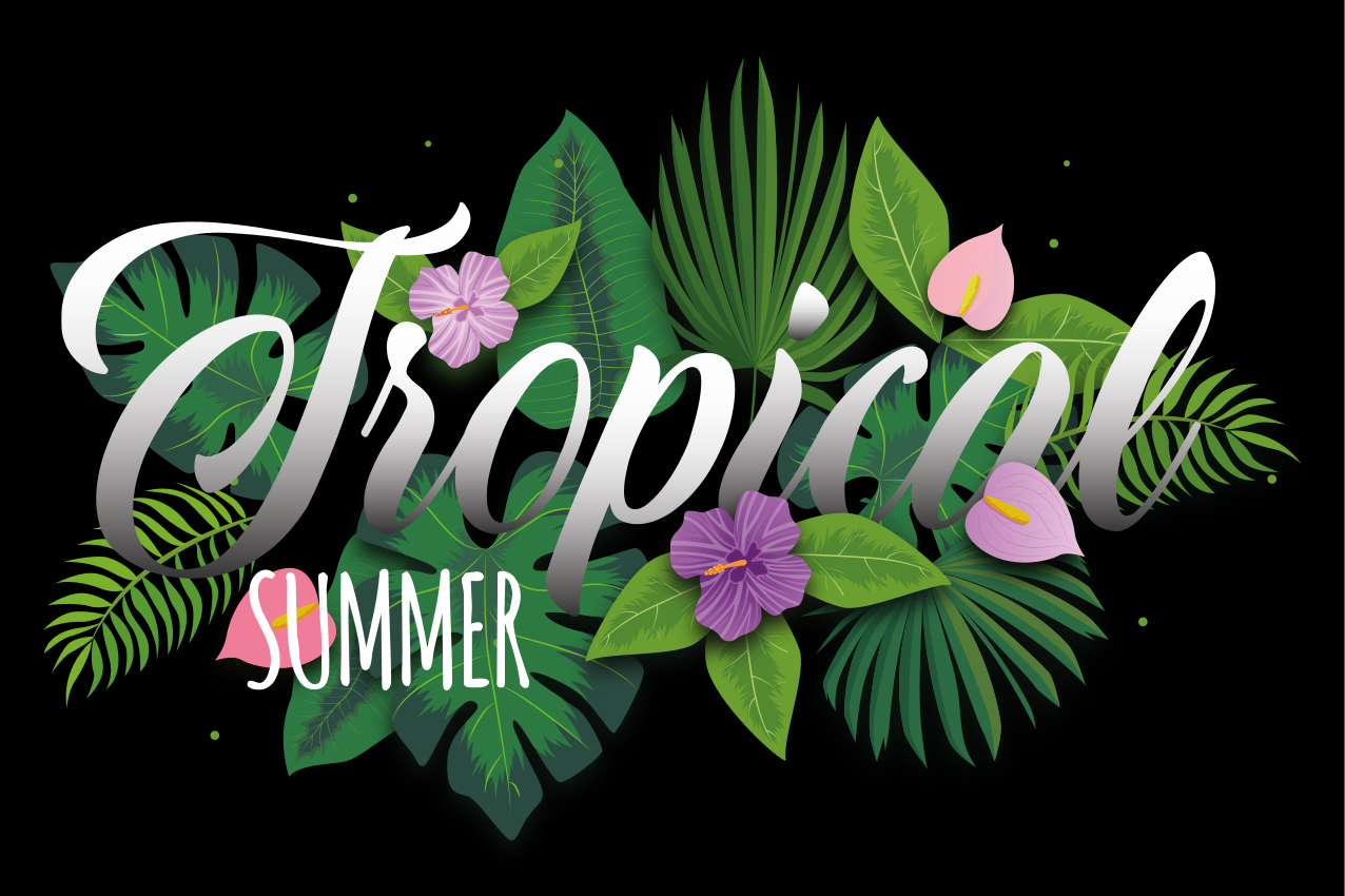 Tischsets originell im tropischen sommerstil - TenStickers