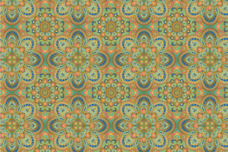 Tischsets originell mit aufwendigem blumenarrangement - TenStickers