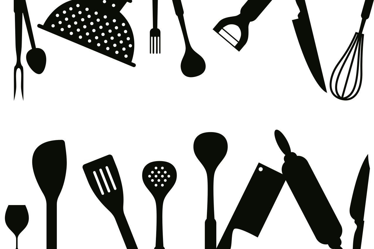 Tischsets originell küchenutensilien kollektion - TenStickers