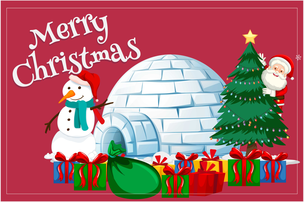 Tischset Weihnachten Urlaubsmotive und texte - TenStickers