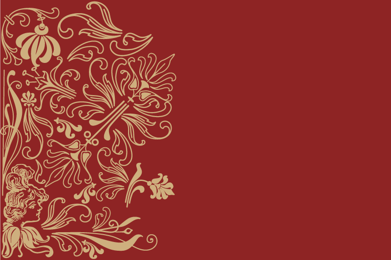 Tischset elegant Rote vintage-seite - TenStickers