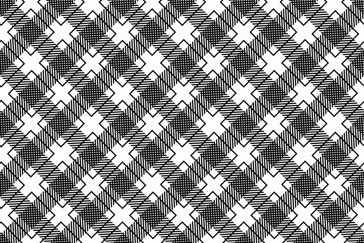 Tischset Textur Schwarz-weiß kariert - TenStickers