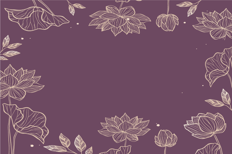 Tischset elegant mit floralem lotusmuster - TenStickers