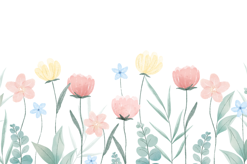 Tischsets originell florales farbenspiel - TenStickers