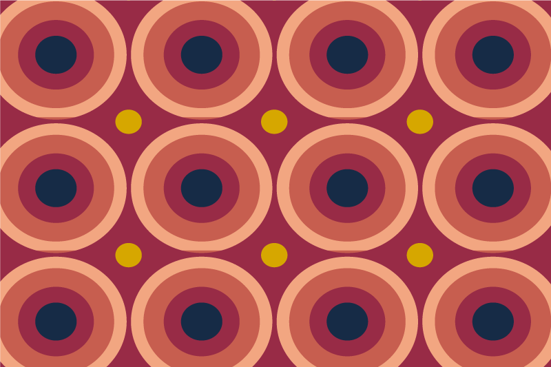Tischsets originell mit geometrischem kreisdesign - TenStickers