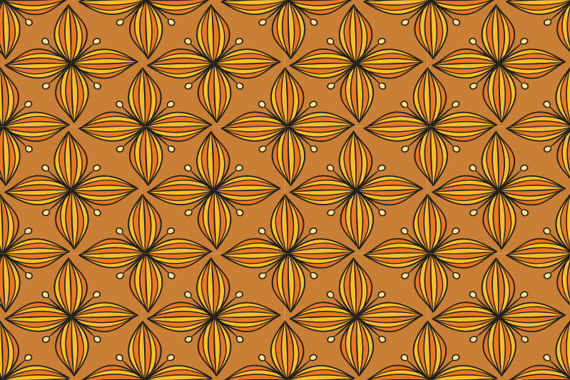 Tischsets originell florales geometrisches muster - TenStickers