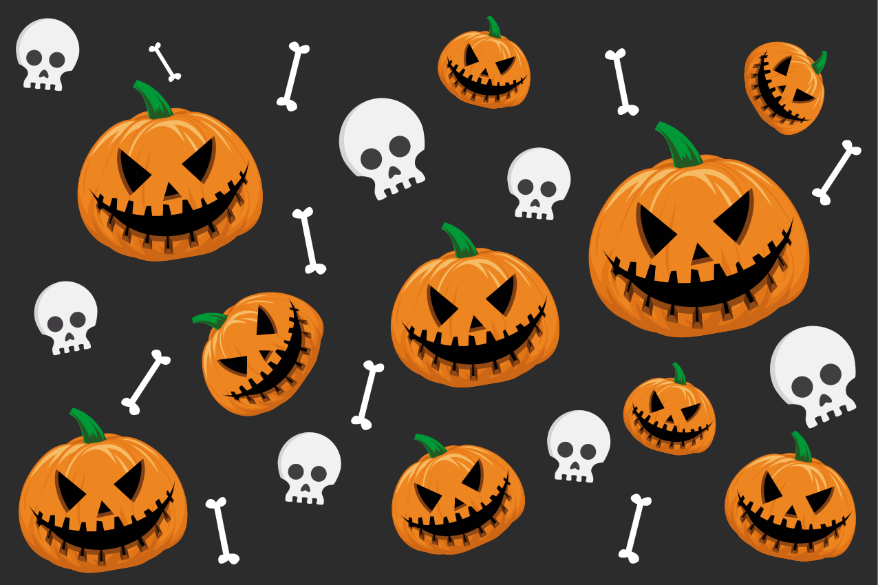 Tischset halloween mit kürbisdesign - TenStickers