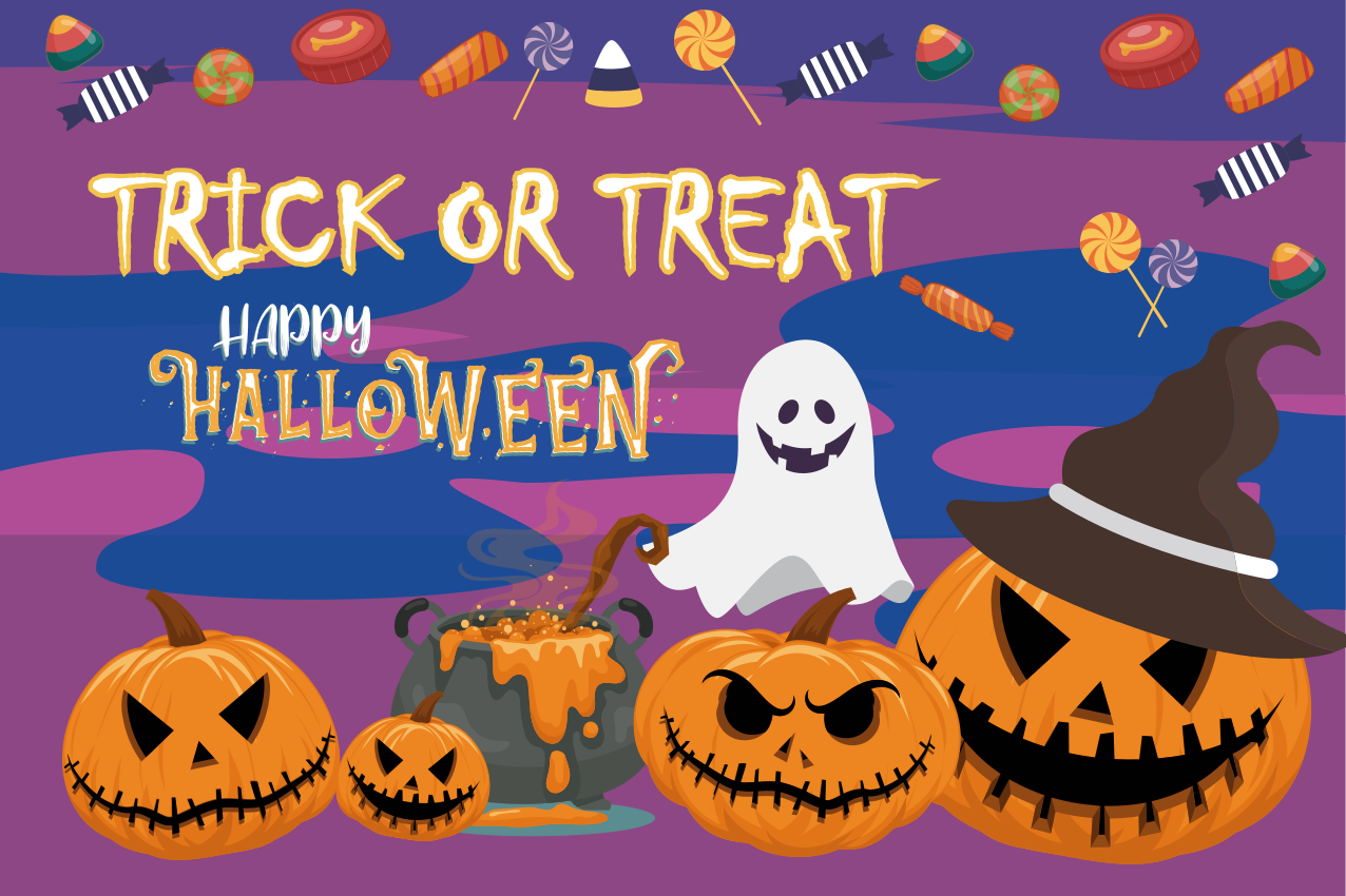 Tischset halloween trick oder leckerli tisch - TenStickers