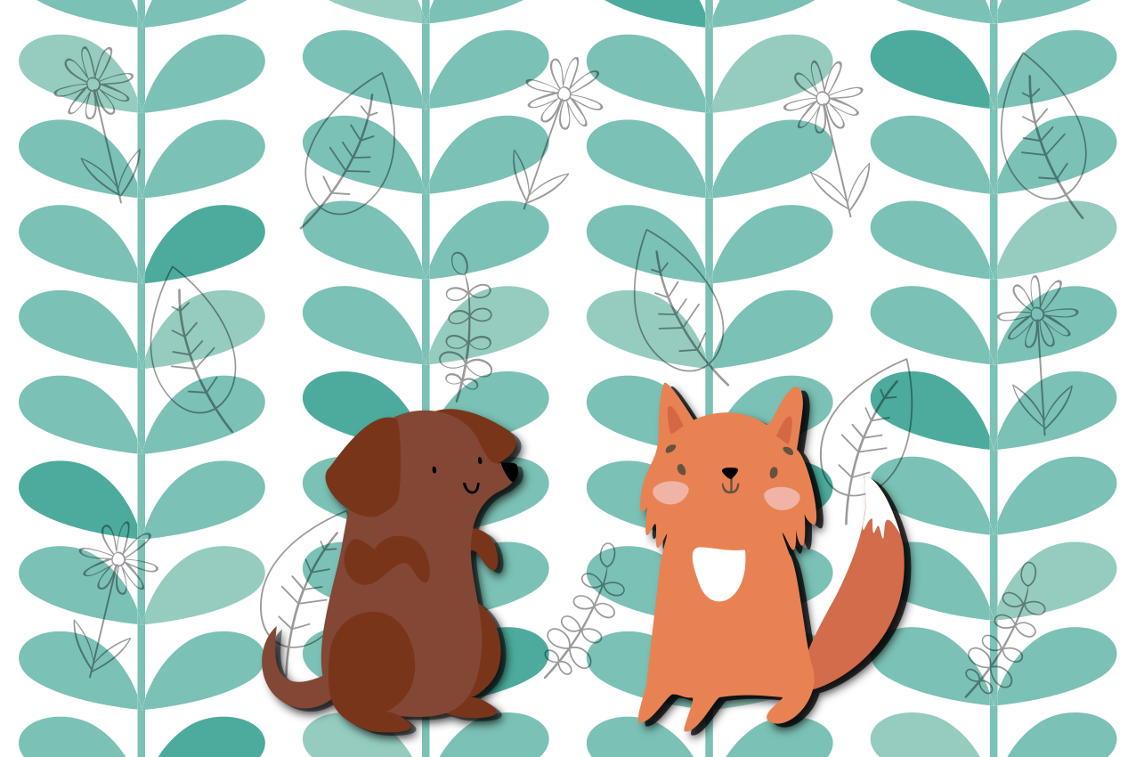 Tischset kinder mit süßen tierfreunden - TenStickers