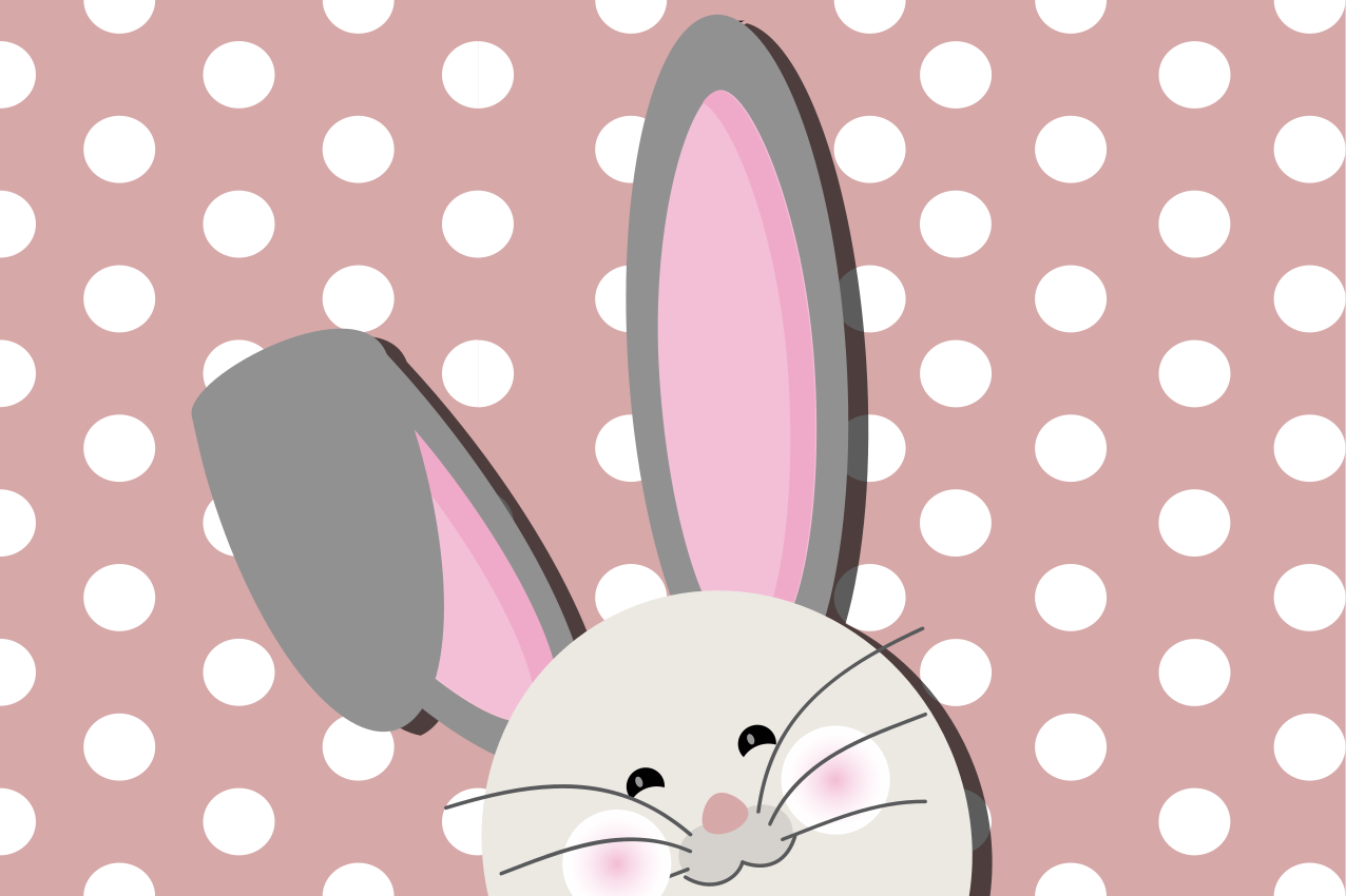Tischset kinder im fröhlichen hasen design - TenStickers