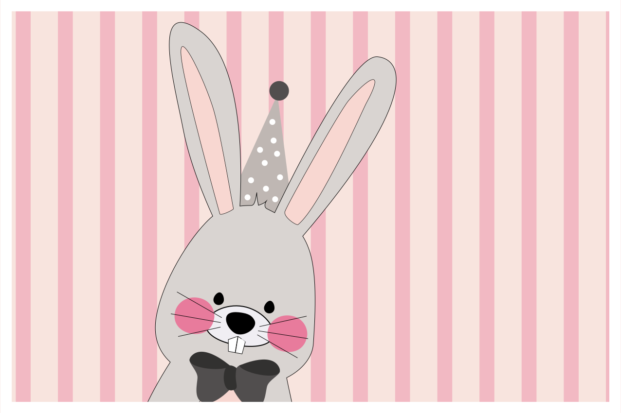 Tischset kinder mit niedlichem hasen-design - TenStickers