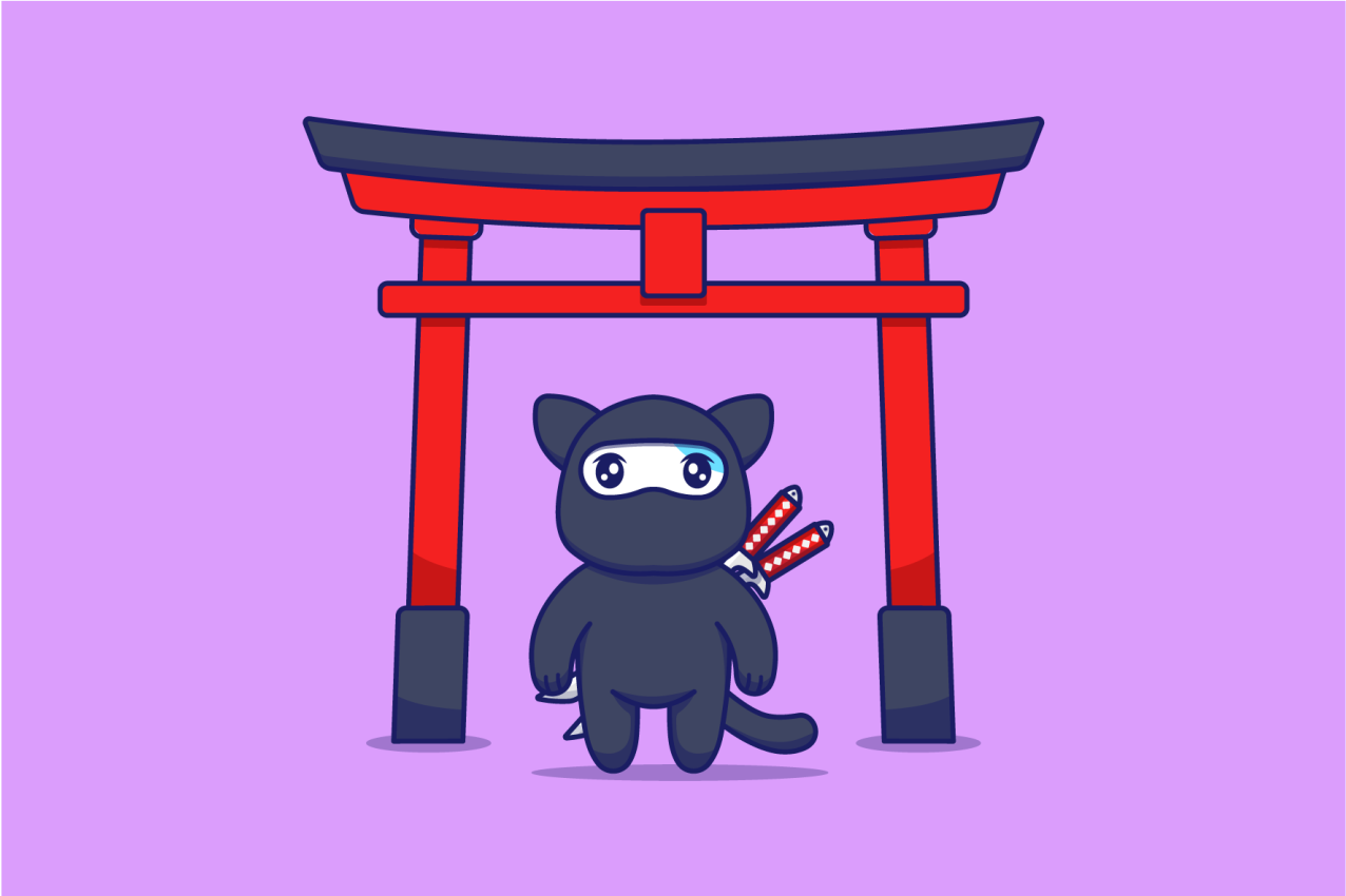 Tischsets originell mit süßem ninja-charakter - TenStickers