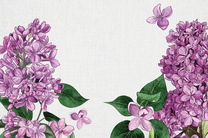 Tischsets originell mit lila blumenmuster - TenStickers