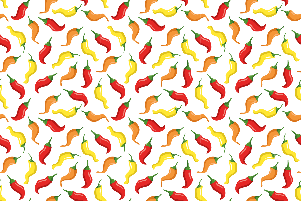 Tischsets originell bunte chilischoten - TenStickers