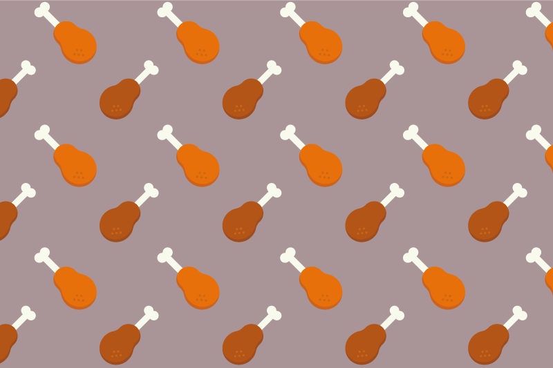 Tischsets originell hühnerbein muster - TenStickers