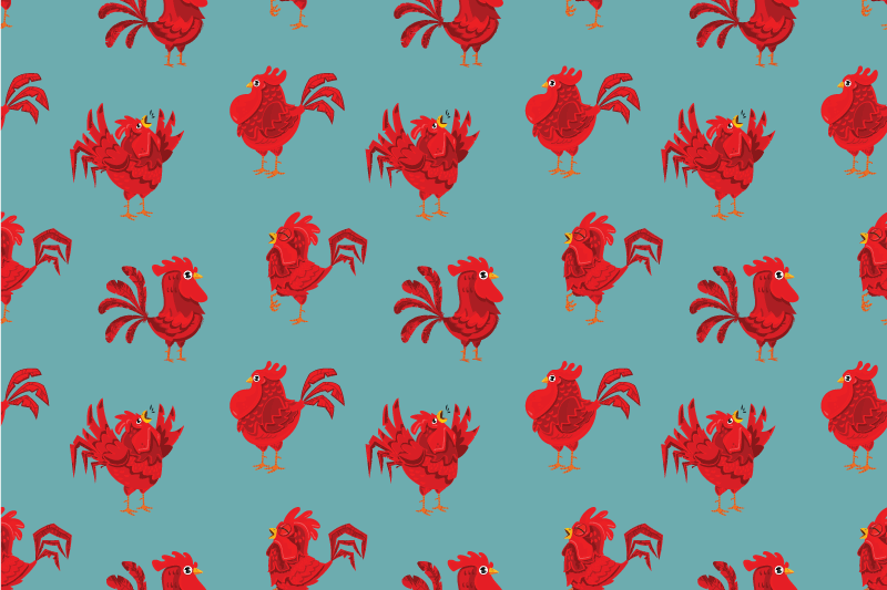 Tischsets originell mit charmantem hühnerdesign - TenStickers
