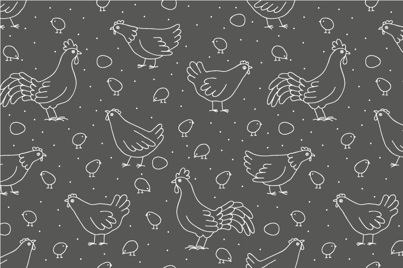 Tischsets originell charmante hühner-schüssel - TenStickers