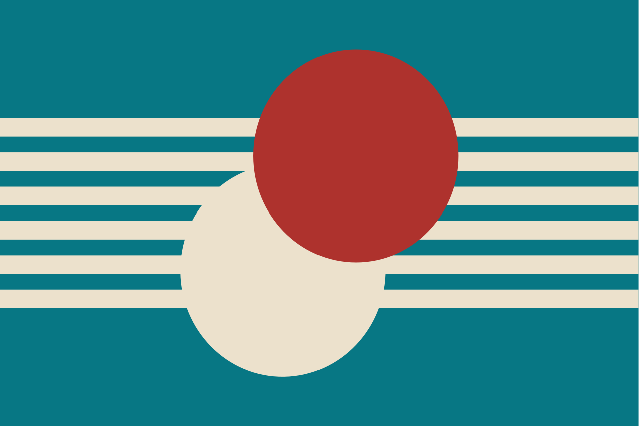 Tischset modern mit abstrakten bunten formen - TenStickers