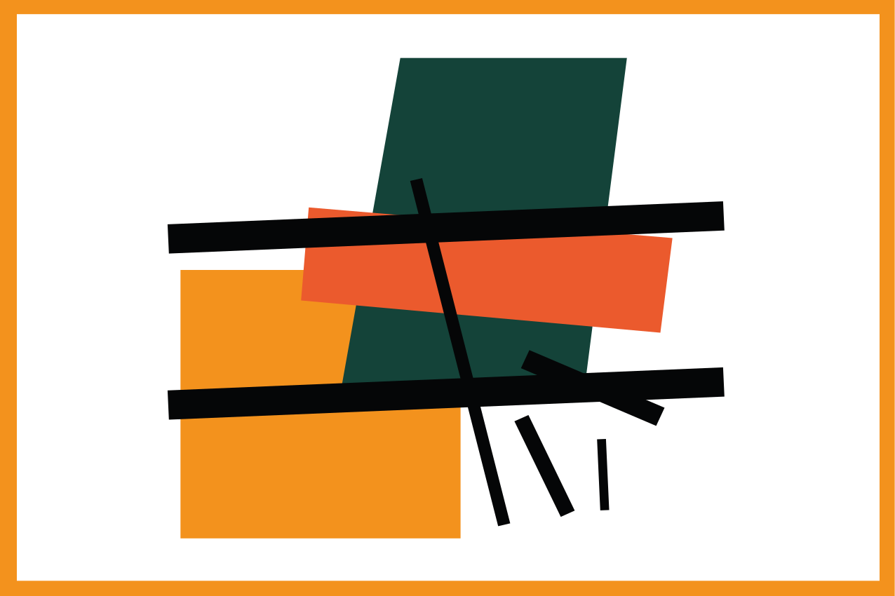 Tischsets originell Quadrate und rechtecke abstrakte kunst - TenStickers