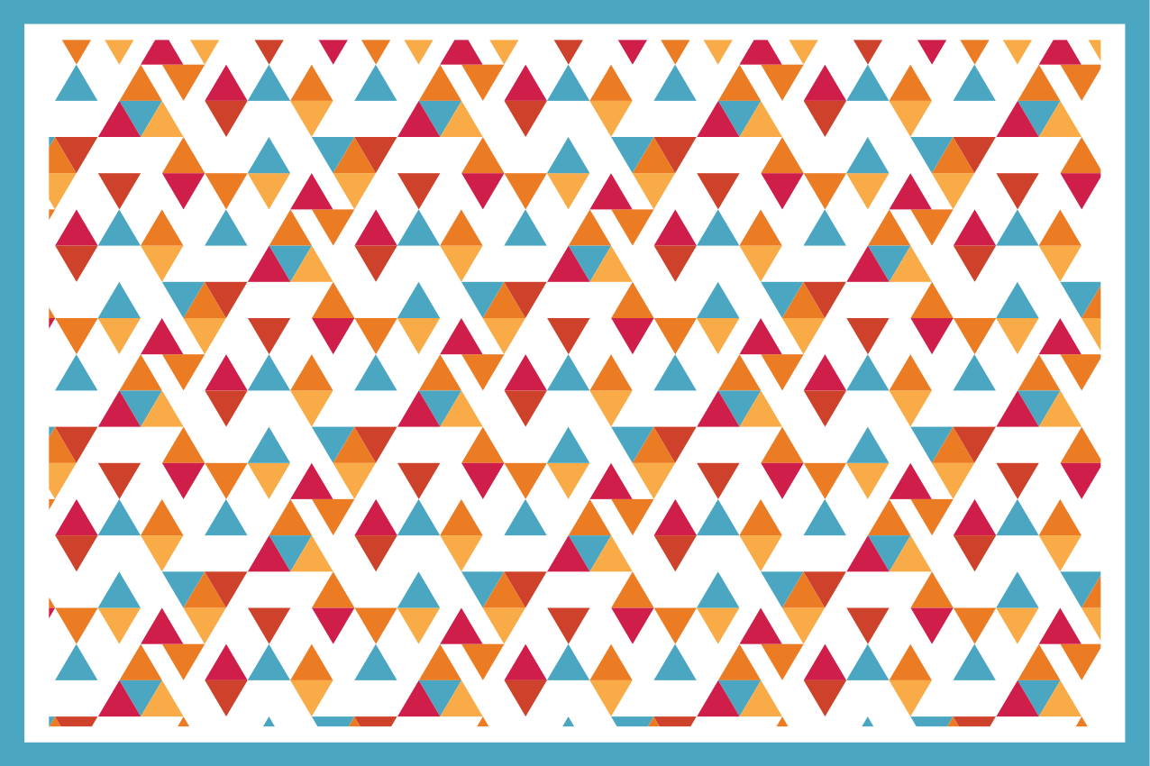 Tischsets originell mit lebhaftem geometrischen muster - TenStickers