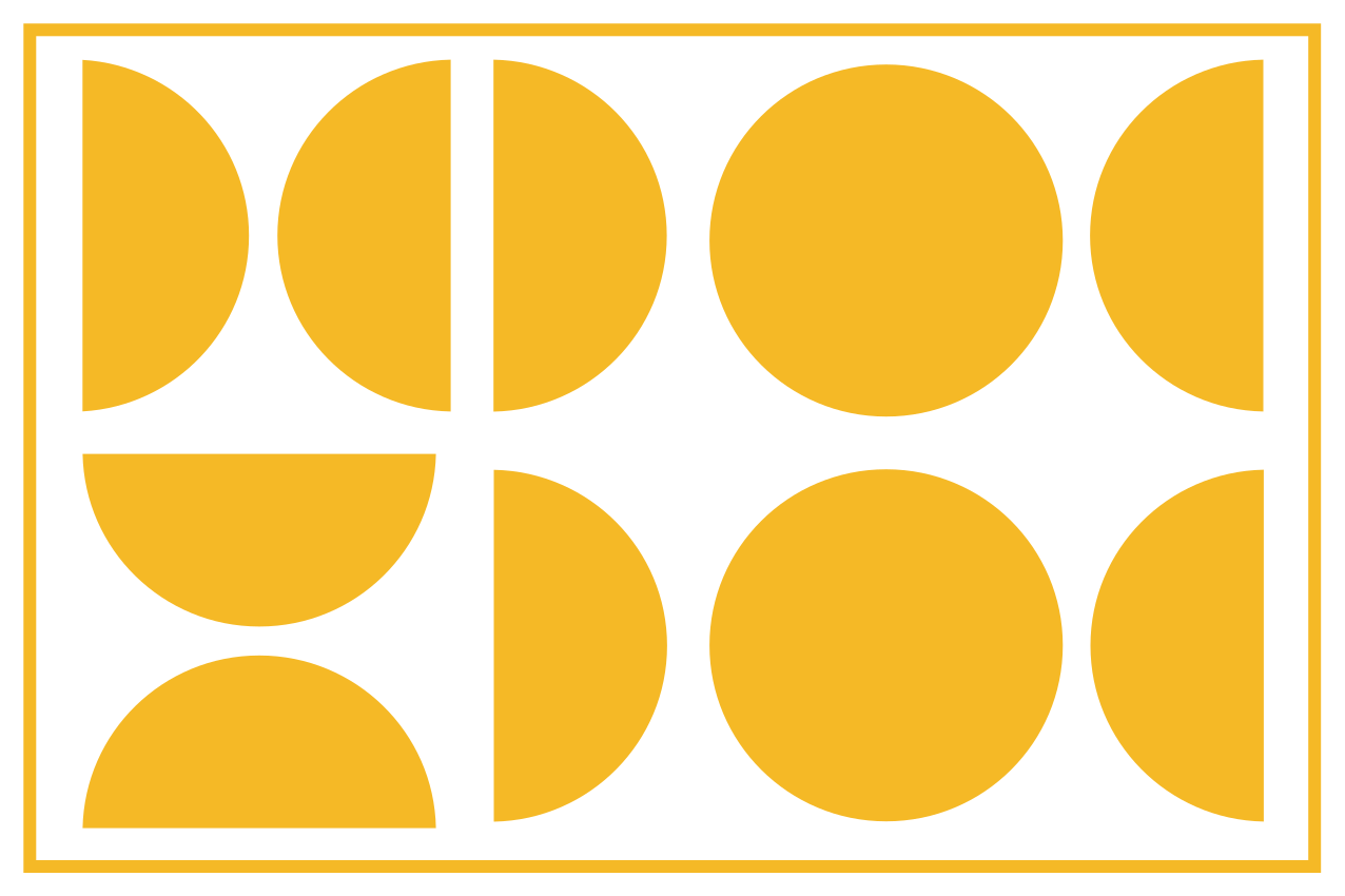 Tischset modern geometrische gelbe form - TenStickers