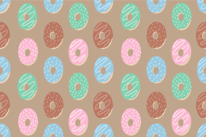 Tischsets originell mit lebhaftem donut-motiv - TenStickers