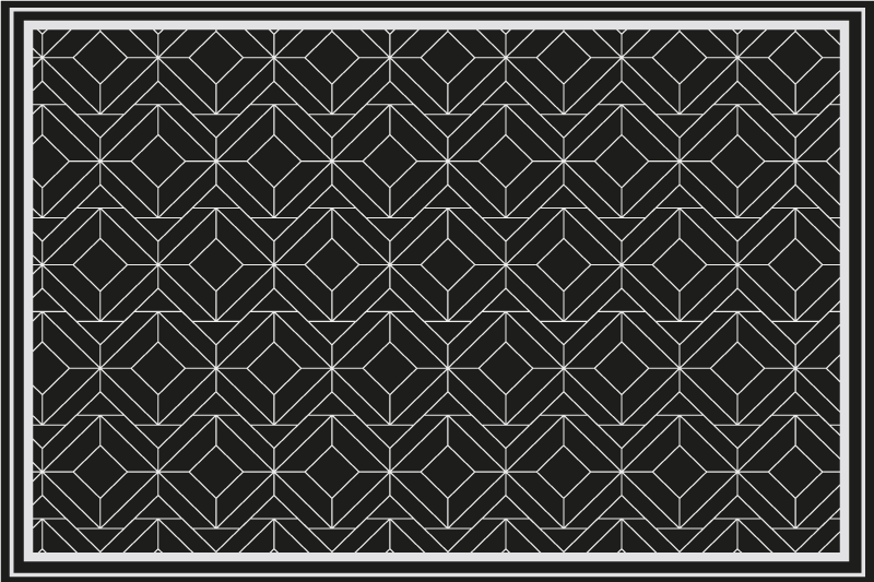 Tischset modern geometrische schwarze oberfläche - TenStickers
