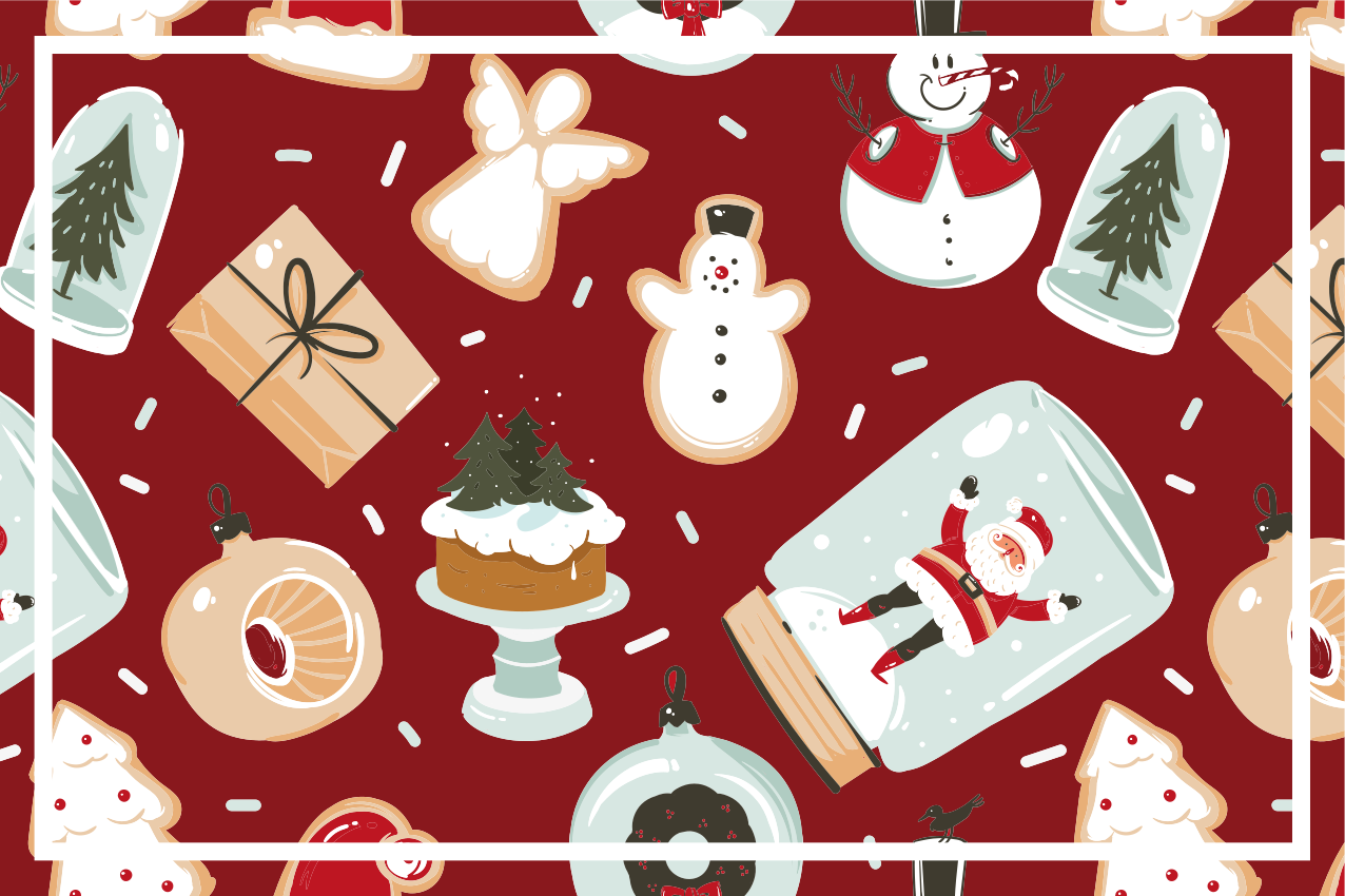 Tischset weihnachten mit festlichen motiven - TenStickers