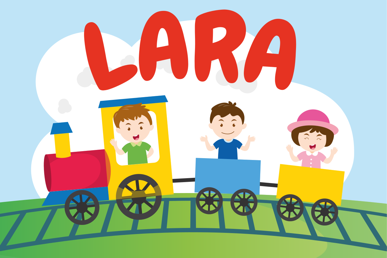Tischset kinder mit zug illustration - TenStickers
