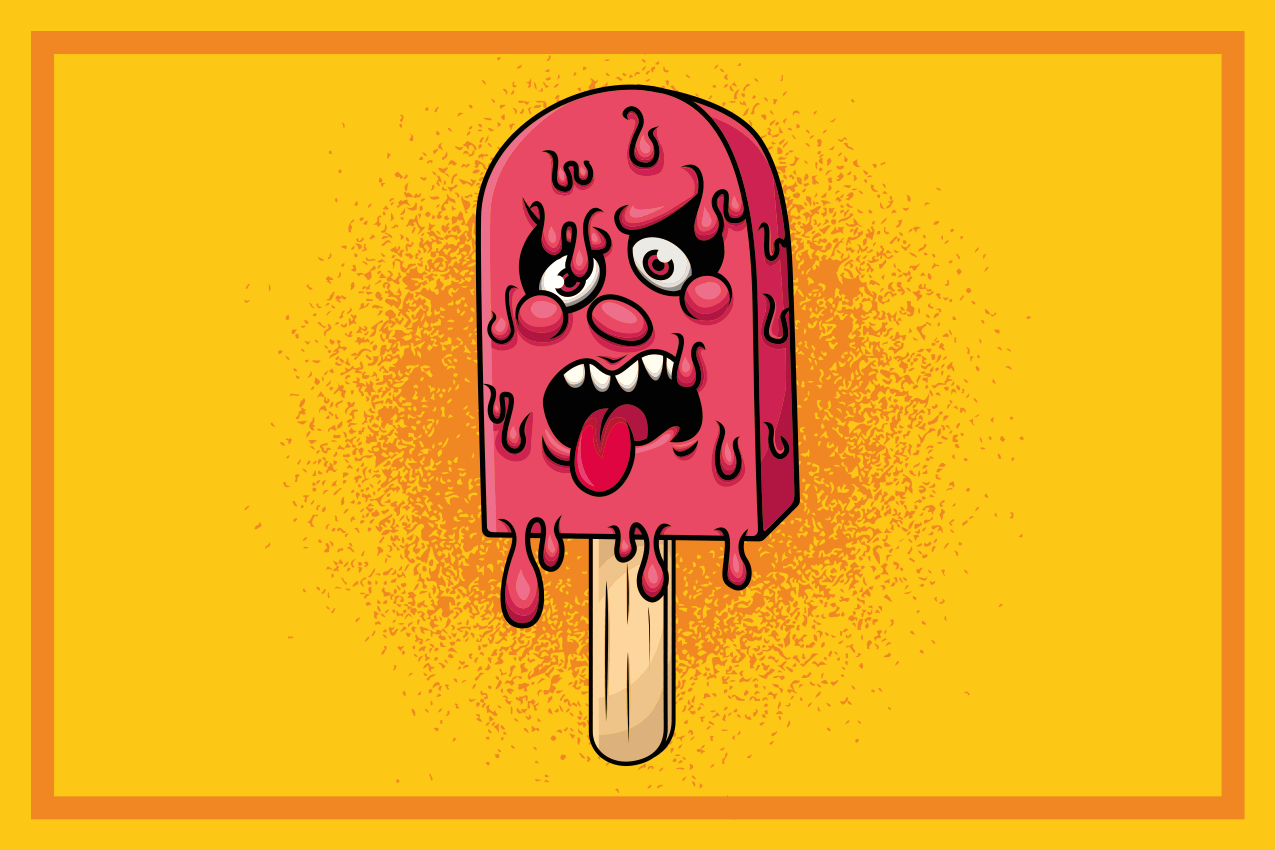 Tischsets originell Eispop-tropfen-graffiti-cartoon - TenStickers