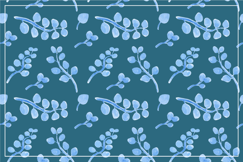 Tischset textur mit botanischem blattelement - TenStickers