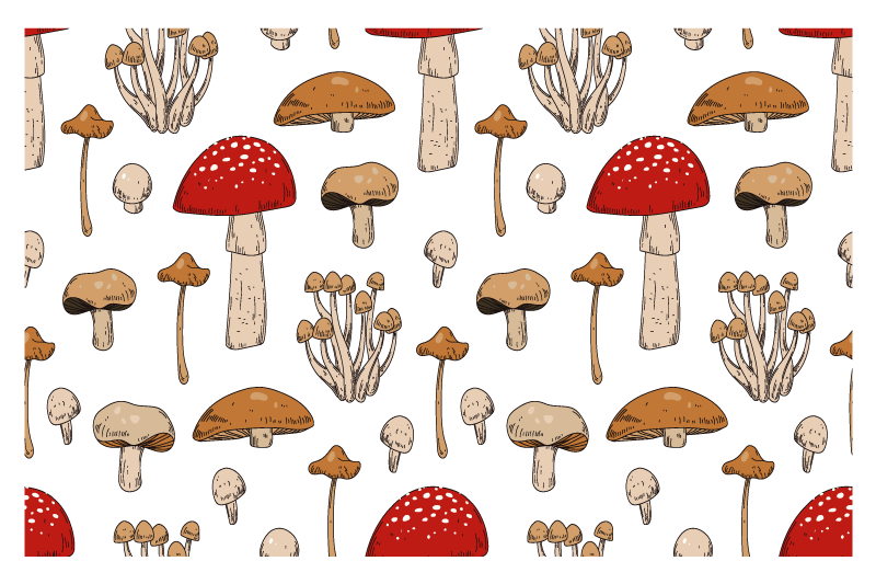 Tischsets originell mit pilzmuster - TenStickers