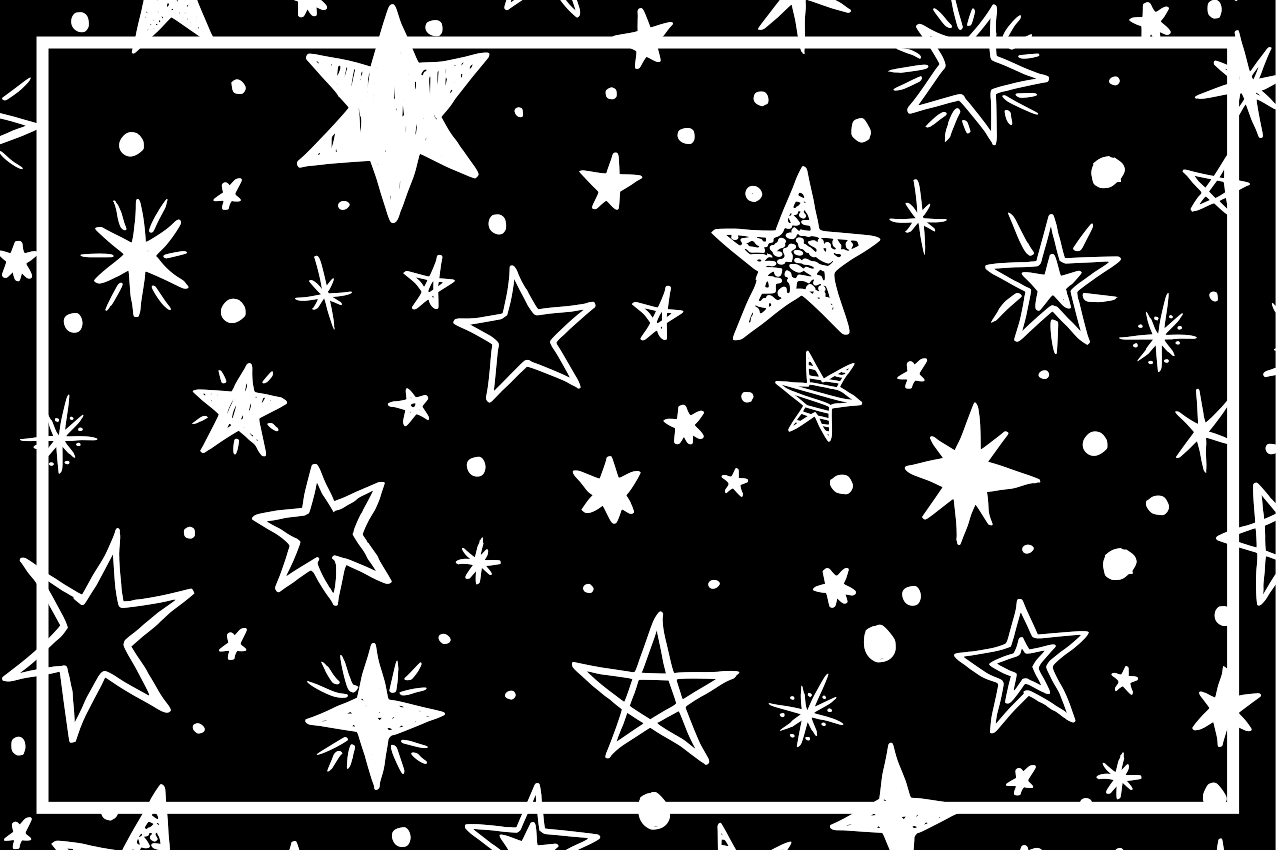 Tischset kinder mit sternennacht muster - TenStickers