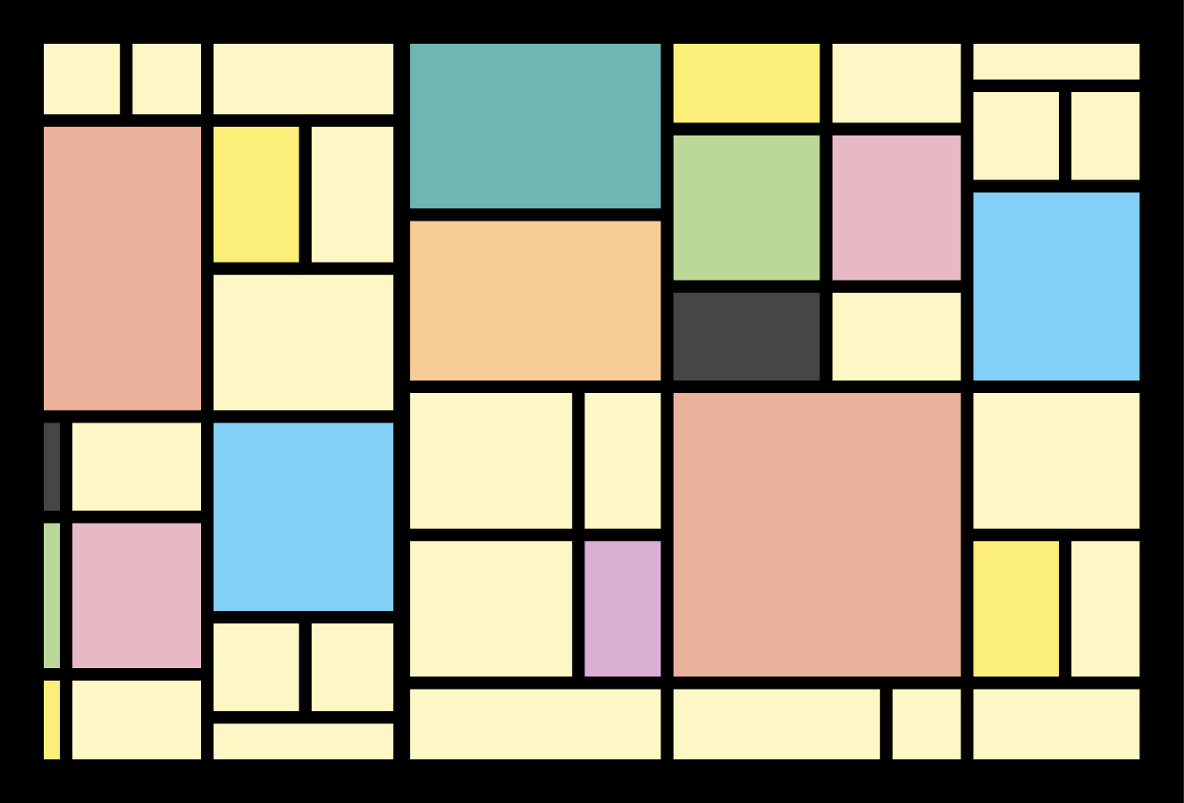 Tischset modern geometrisches abstraktes muster - TenStickers