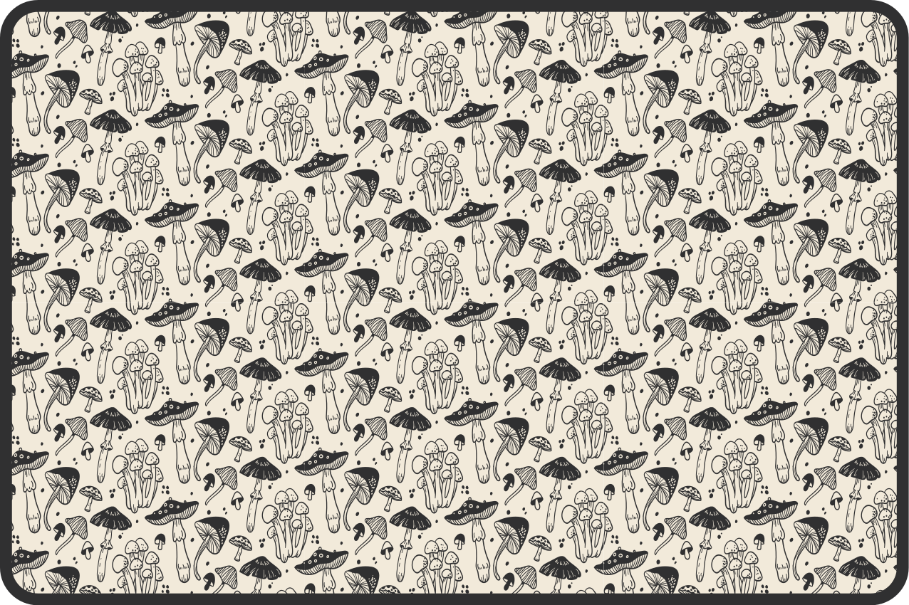 Tischsets originell mit pilzmuster motiv - TenStickers