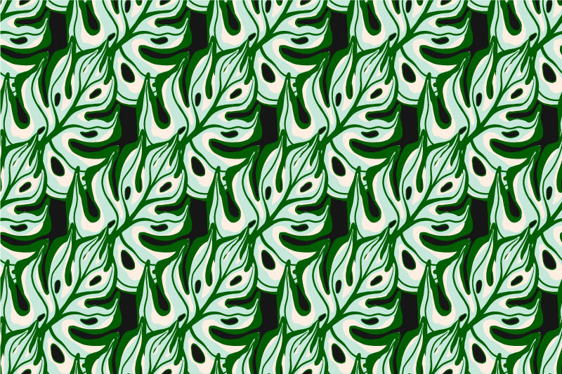Tischsets originell mit üppigem blättermotiv - TenStickers