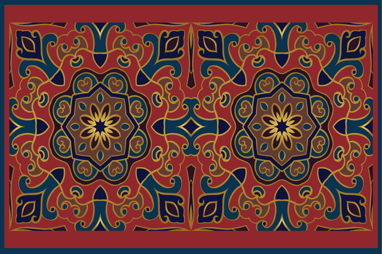 Tischsets originell mit filigranem blumendesign - TenStickers