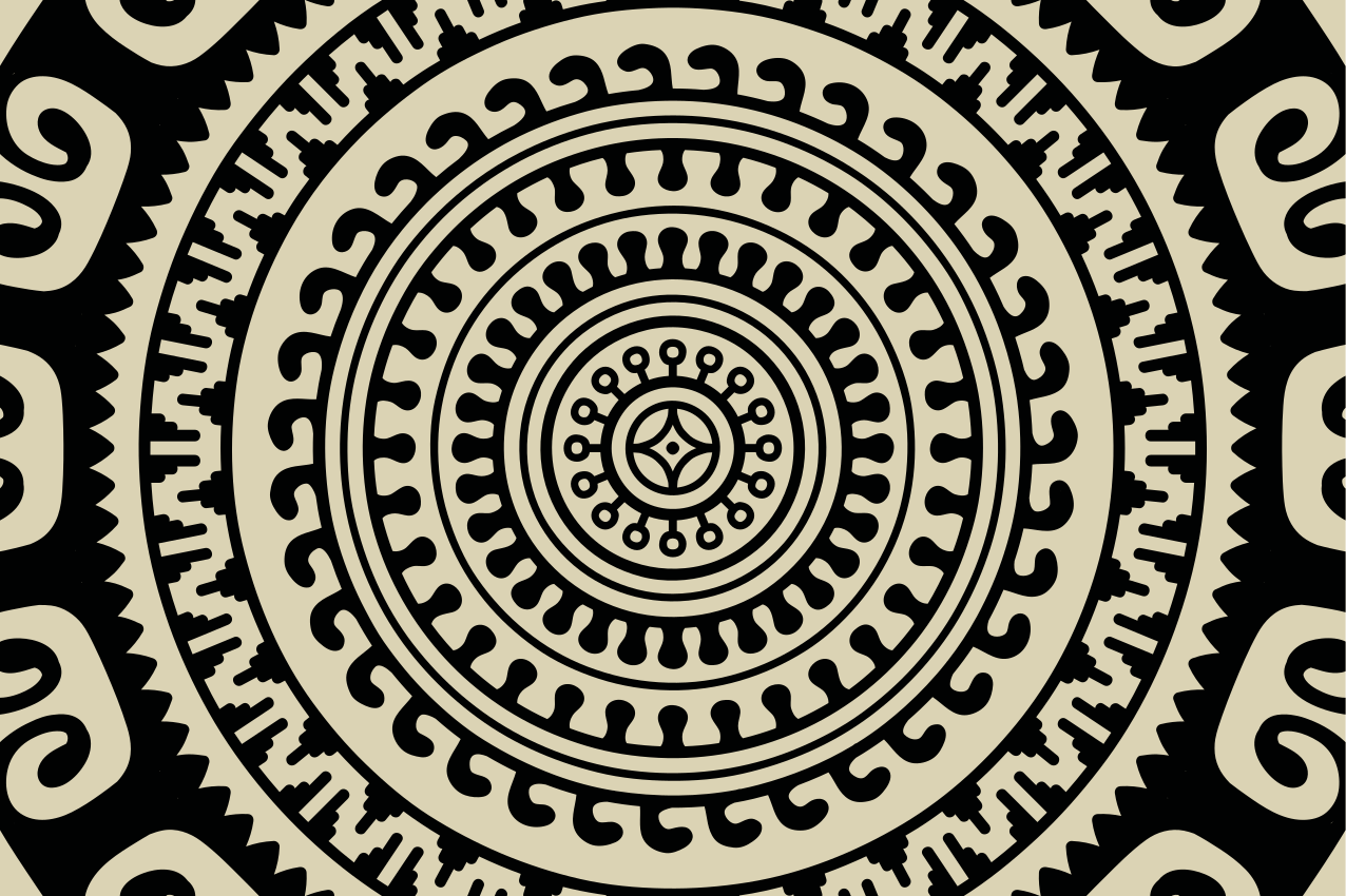 Tischset textur mit kreisförmigen mustern - TenStickers