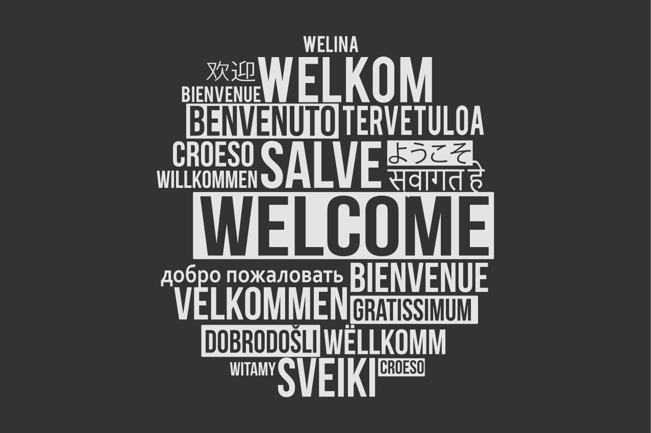 Tischset Text Willkommenskreis - TenStickers