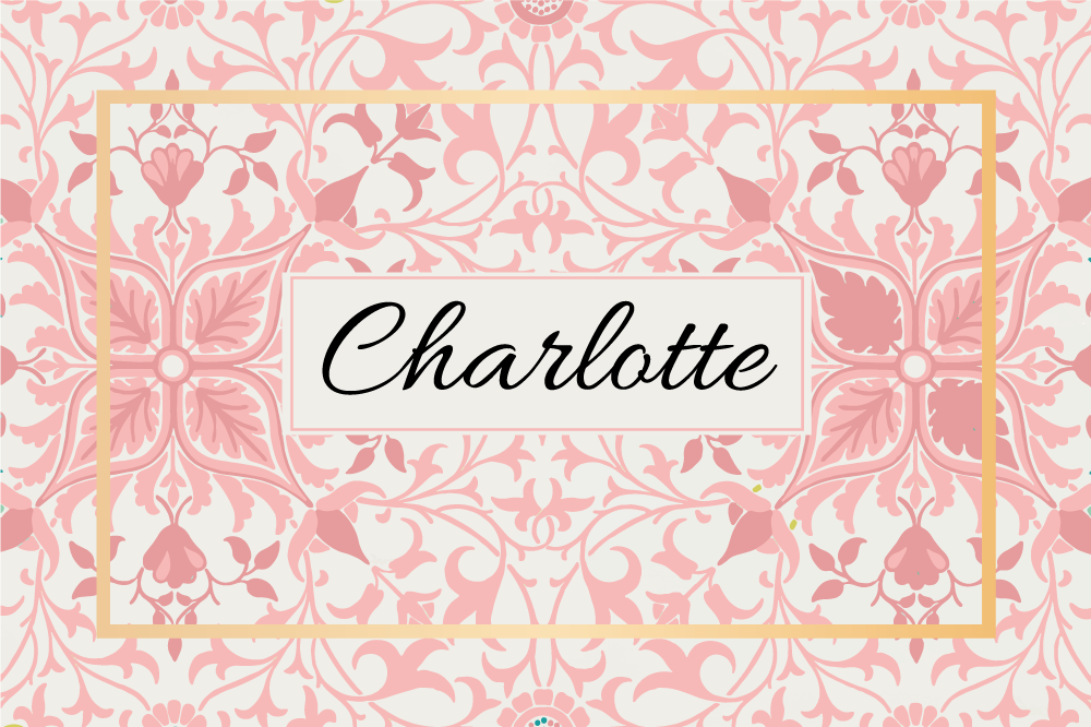 Tischset mit namen individuelles botanisches arrangement - TenStickers