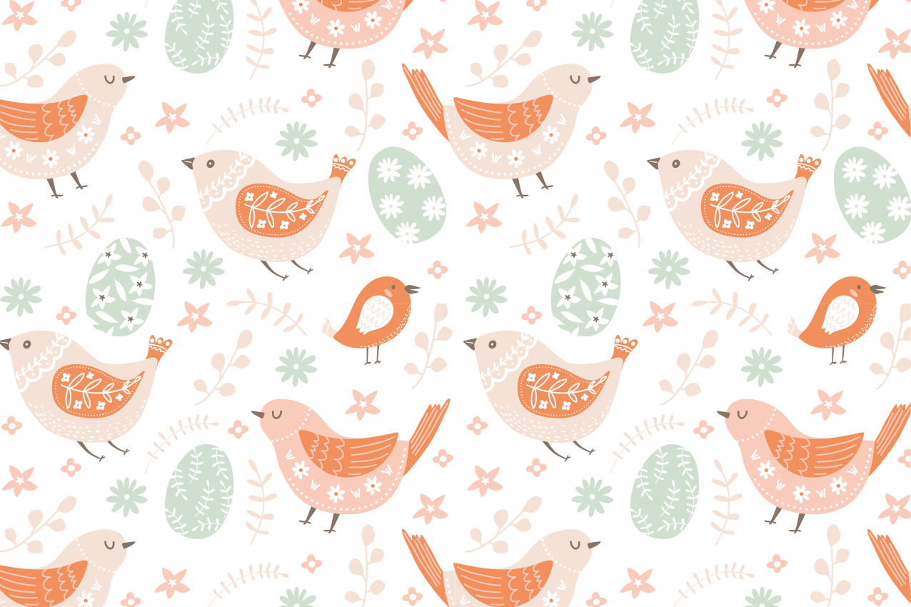 Tischset kinder mit charmanten vogelmustern - TenStickers