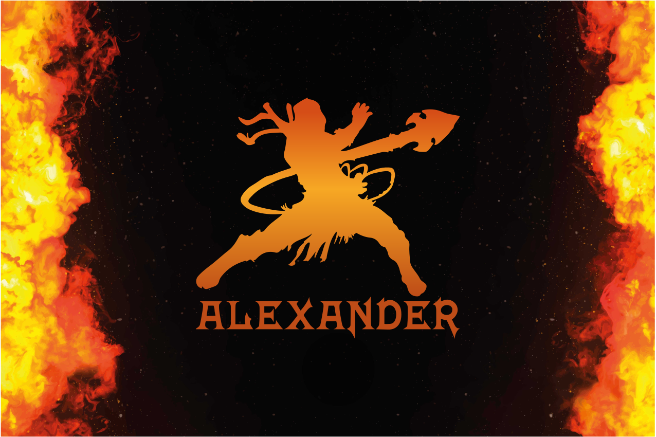 Tischsets originell mit furchtloser krieger-silhouette - TenStickers