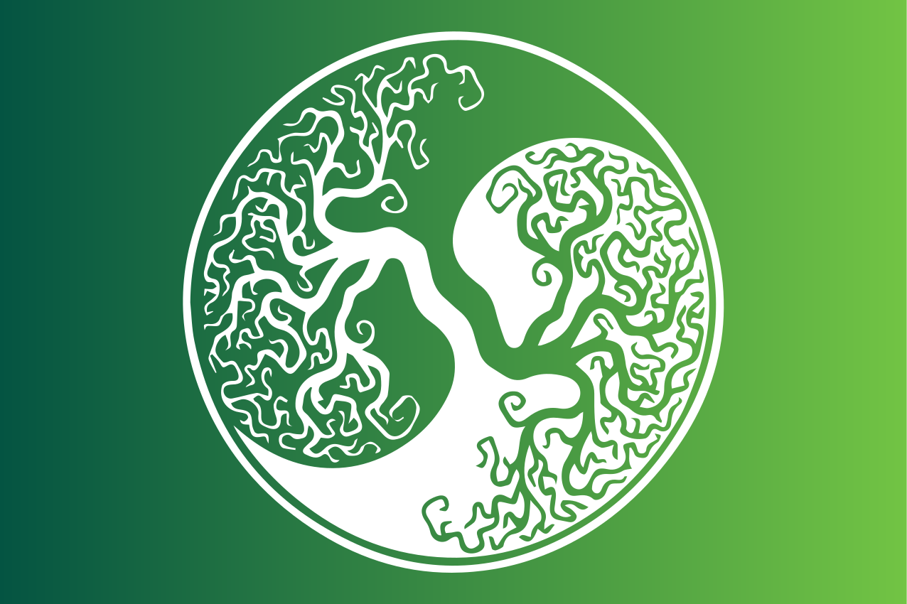 Tischsets originell Ursprünglicher yin-yang-baum des lebens - TenStickers