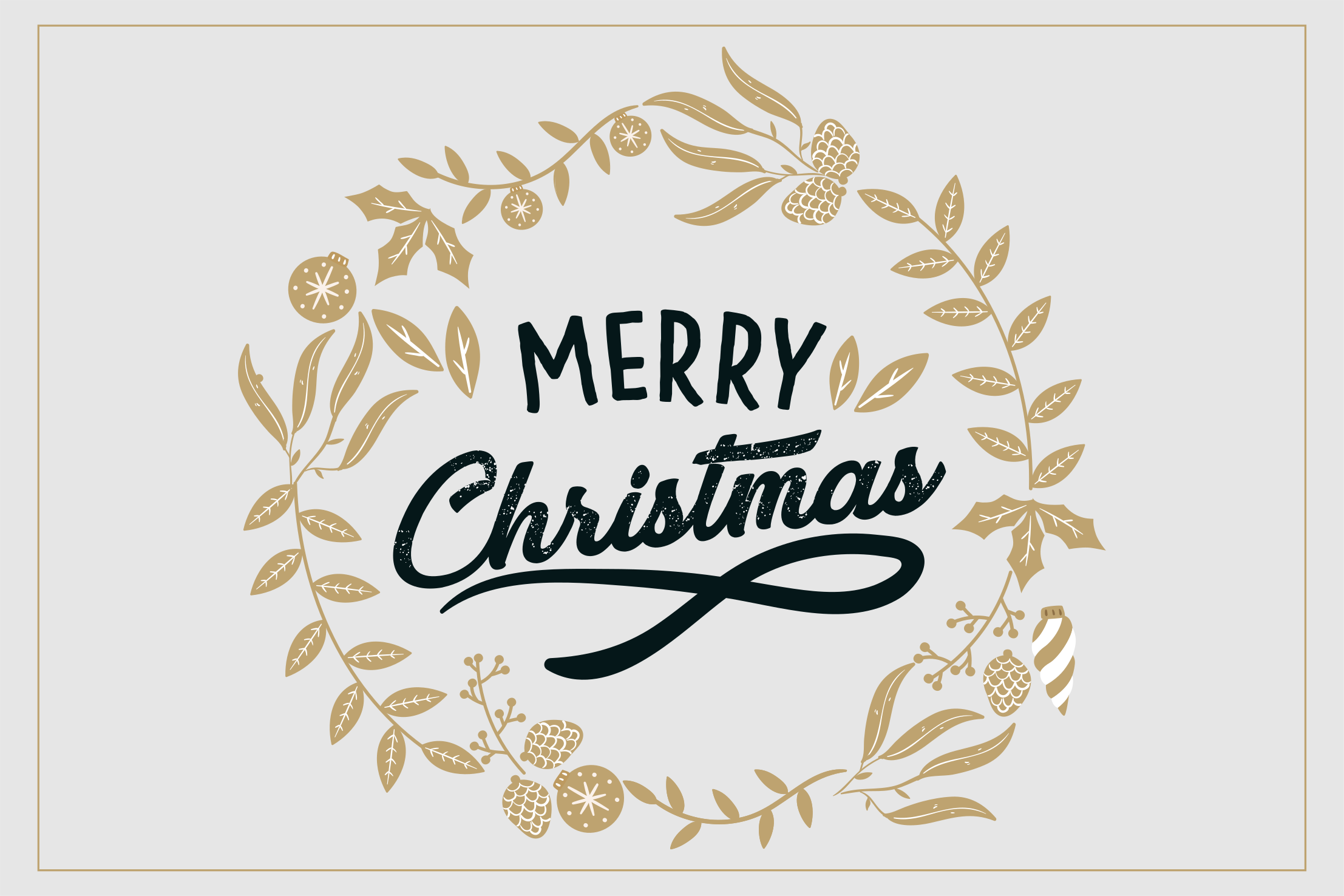 Tischset weihnachten mit festlichem weihnachtskranz - TenStickers