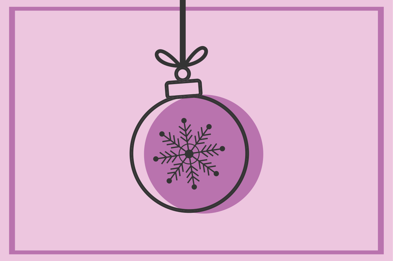 Tischset Weihnachten Elegantes rosa ornament - TenStickers