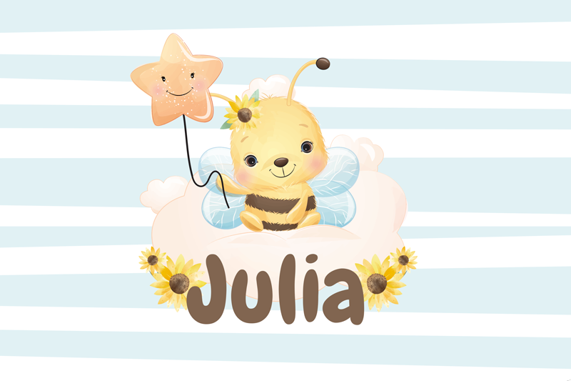 Tischset kinder mit süßem bienencharakter - TenStickers